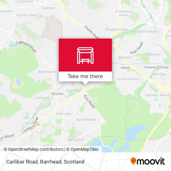 Carlibar Road, Barrhead map