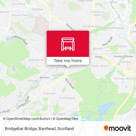 Bridgebar Bridge, Barrhead map