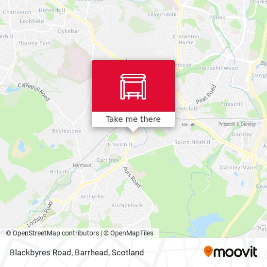Blackbyres Road, Barrhead map