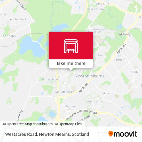 Westacres Road, Newton Mearns map