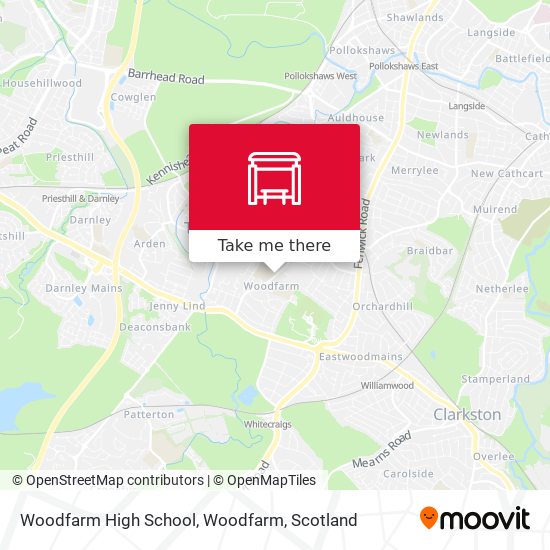 Woodfarm High School, Woodfarm map