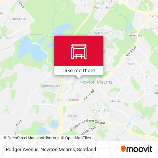 Rodger Avenue, Newton Mearns map
