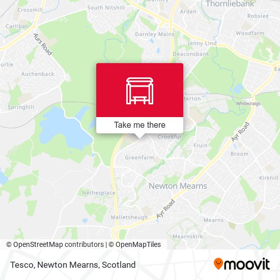 Tesco, Newton Mearns map