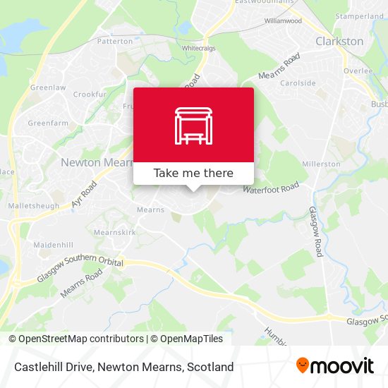 Castlehill Drive, Newton Mearns map