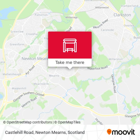 Castlehill Road, Newton Mearns map
