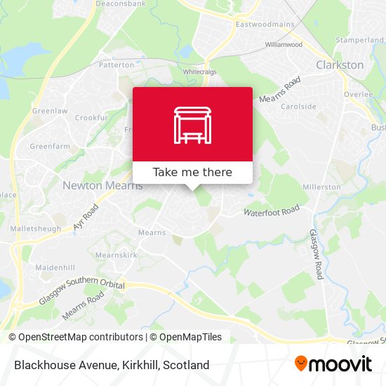 Blackhouse Avenue, Kirkhill map