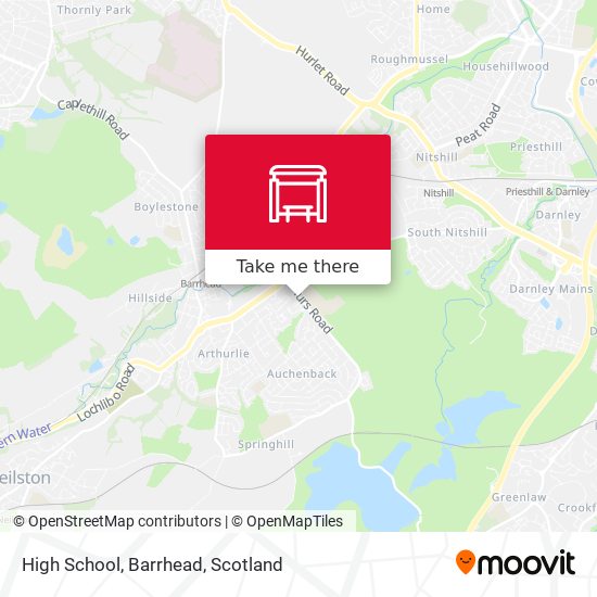 High School, Barrhead map