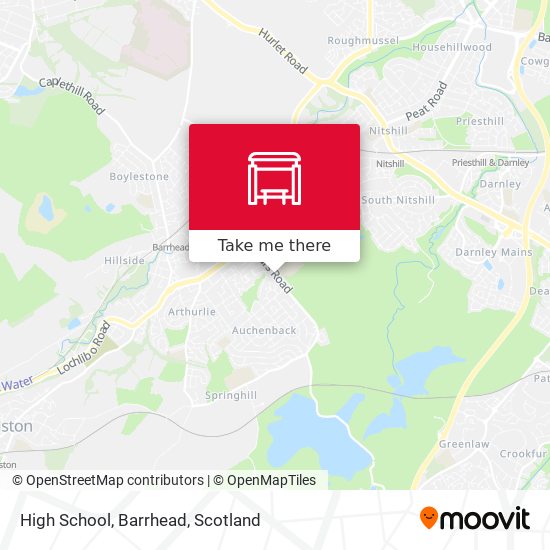 High School, Barrhead map