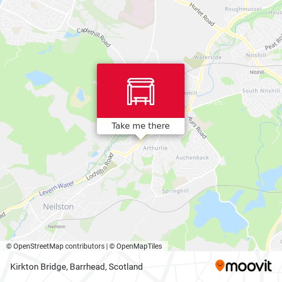 Kirkton Bridge, Barrhead map