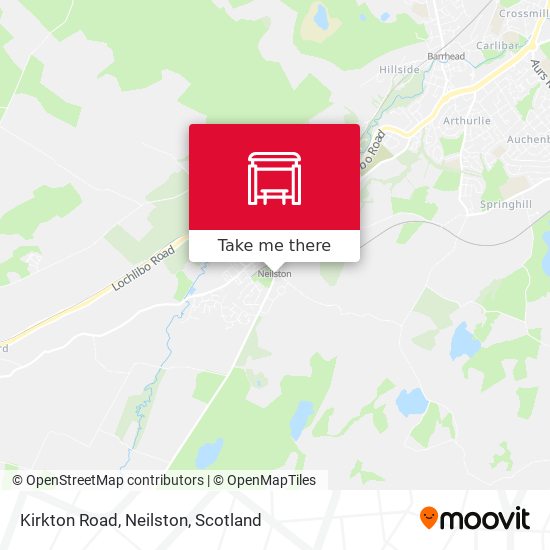 Kirkton Road, Neilston map
