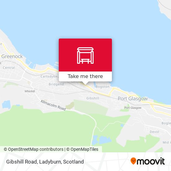 Gibshill Road, Ladyburn map