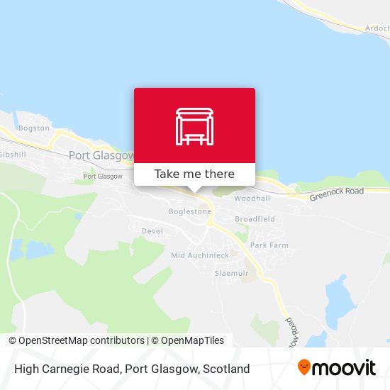 High Carnegie Road, Port Glasgow map