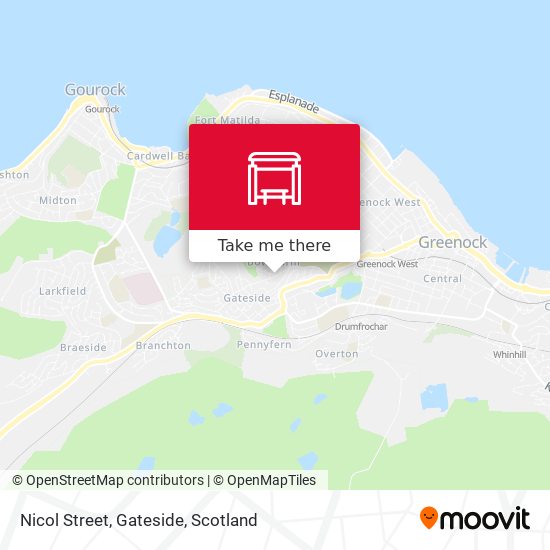 Nicol Street, Gateside map
