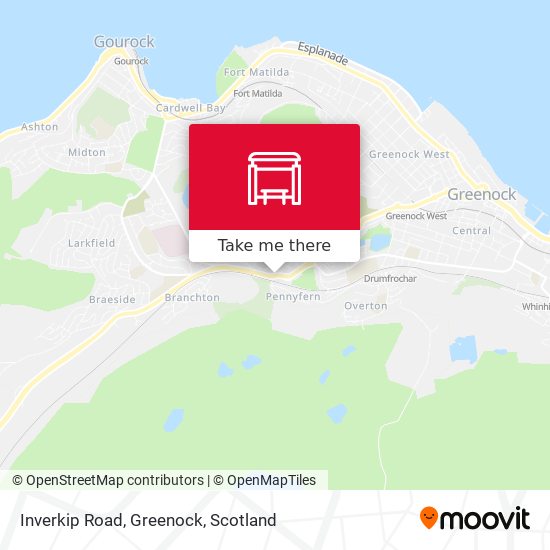 Inverkip Road, Greenock map