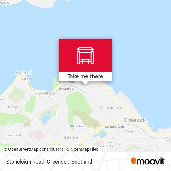 Stoneleigh Road, Greenock map