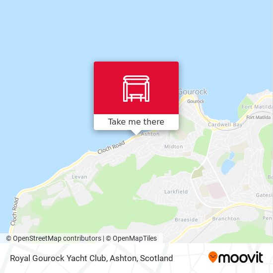 Royal Gourock Yacht Club, Ashton map