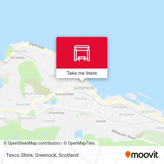 Tesco Store, Greenock map