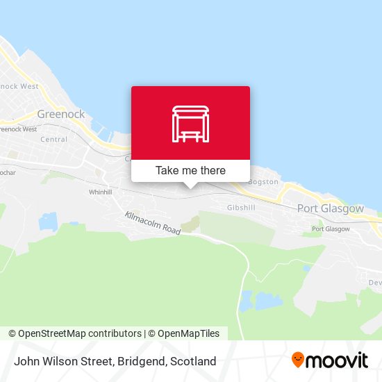 John Wilson Street, Bridgend map