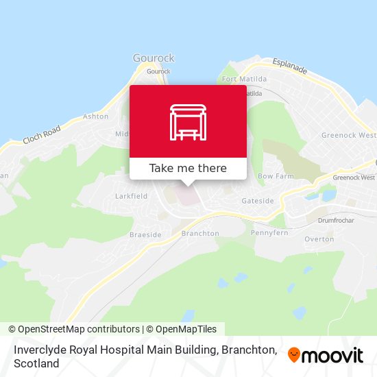 Inverclyde Royal Hospital Main Building, Branchton map