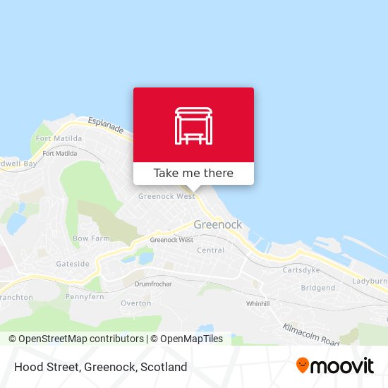 Hood Street, Greenock map