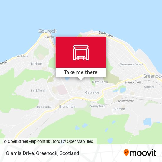 Glamis Drive, Greenock map