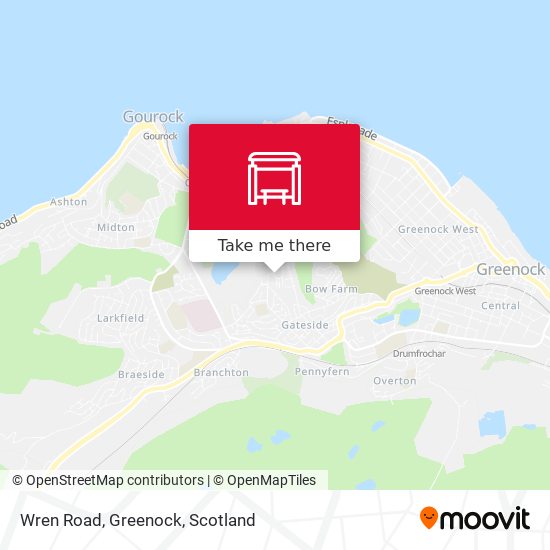 Wren Road, Greenock map
