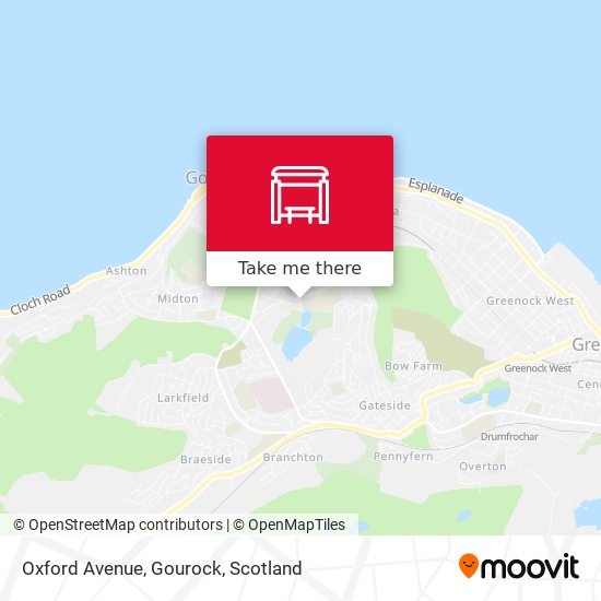 Oxford Avenue, Gourock map