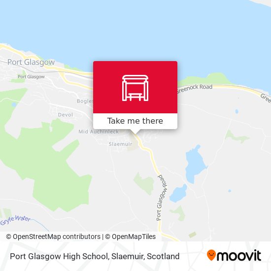 Port Glasgow High School, Slaemuir map