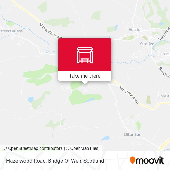 Hazelwood Road, Bridge Of Weir map