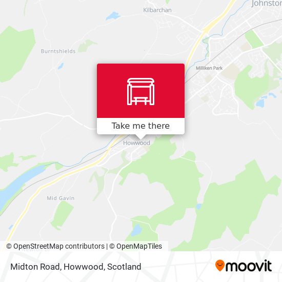 Midton Road, Howwood map