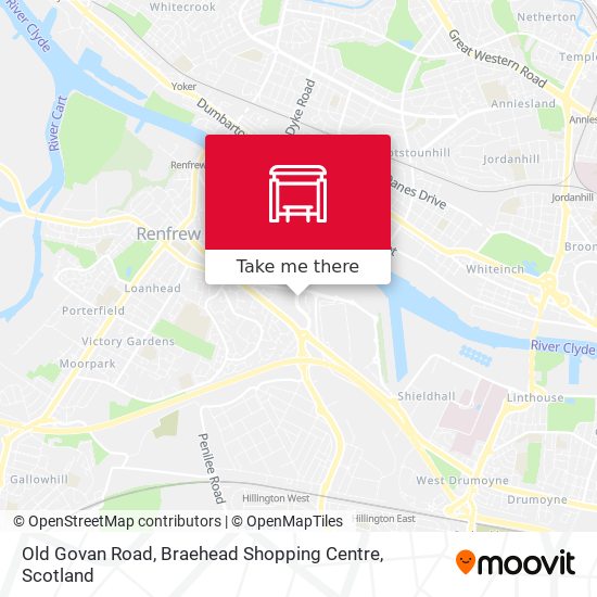 Old Govan Road, Braehead Shopping Centre map