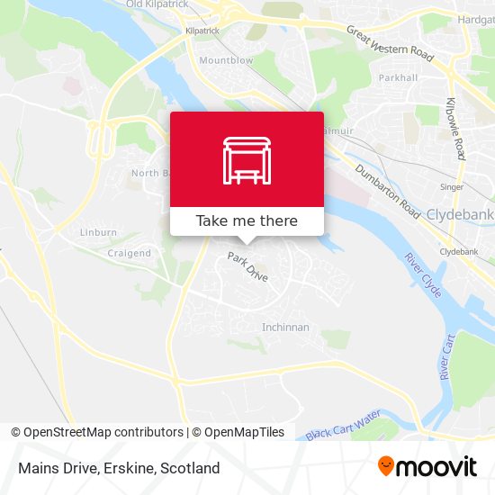 Mains Drive, Erskine map