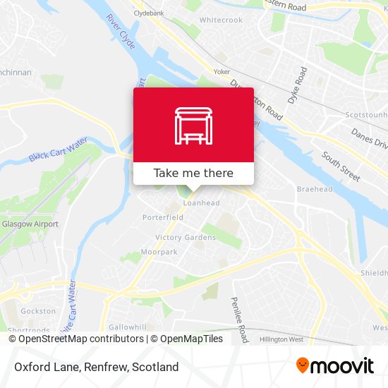 Oxford Lane, Renfrew map