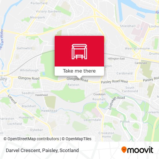 Darvel Crescent, Paisley map