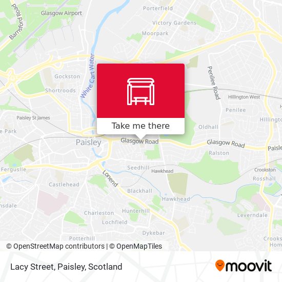 Lacy Street, Paisley map