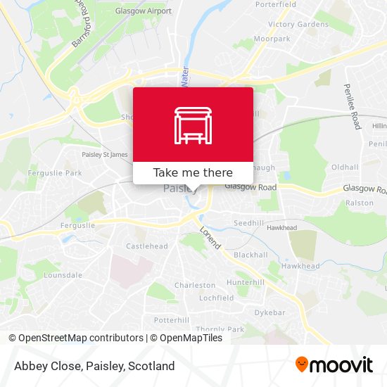 Abbey Close, Paisley map