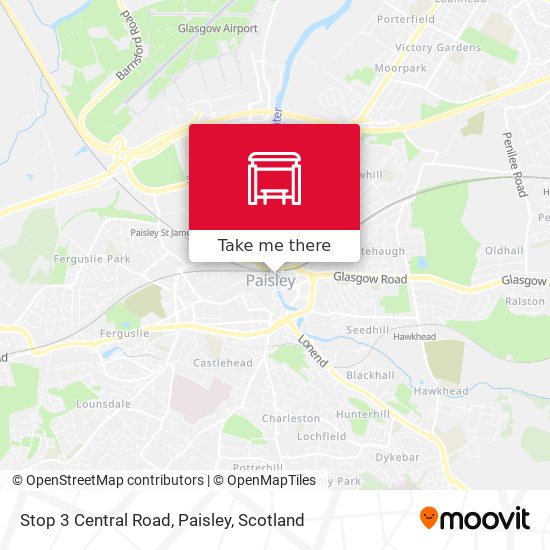 Stop 3 Central Road, Paisley map