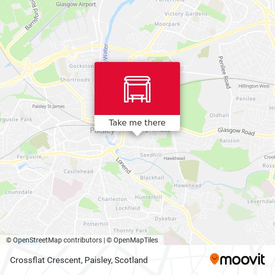 Crossflat Crescent, Paisley map