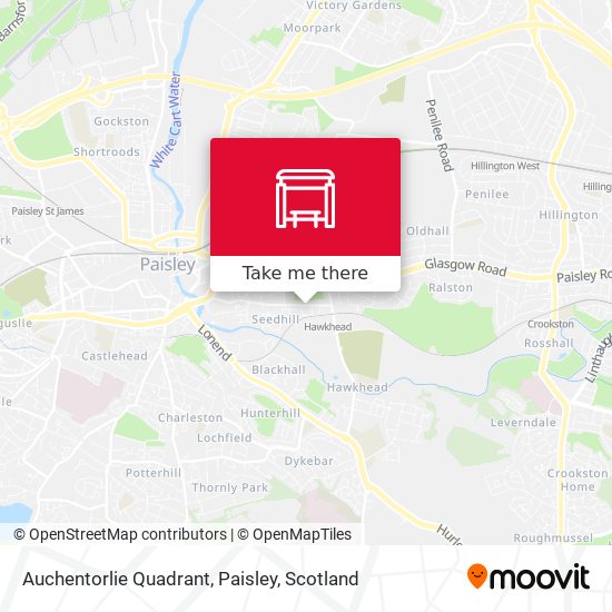 Auchentorlie Quadrant, Paisley map