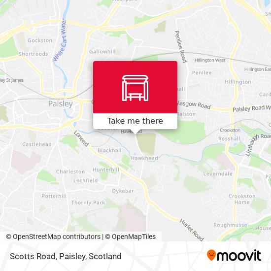 Scotts Road, Paisley map
