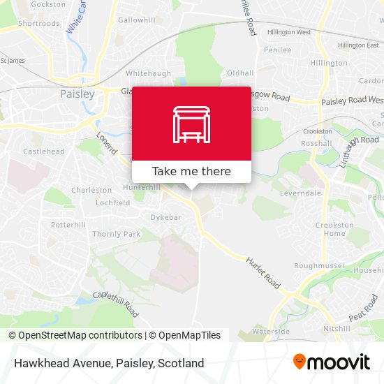 Hawkhead Avenue, Paisley map