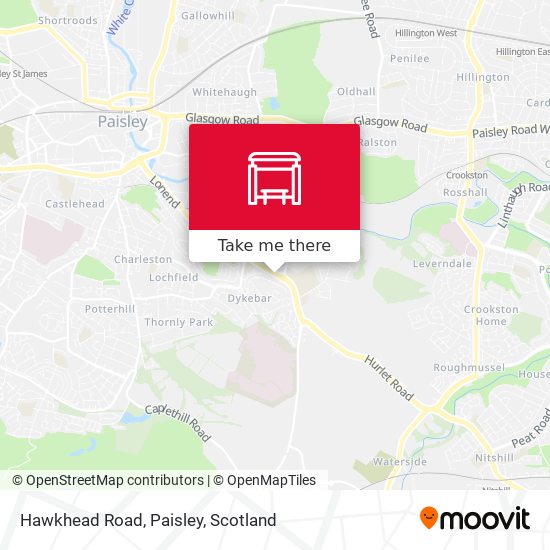 Hawkhead Road, Paisley map