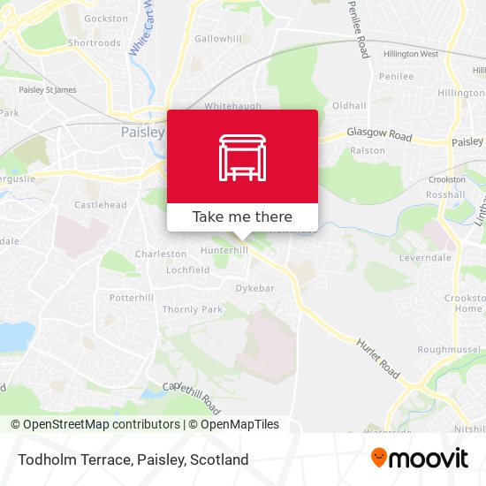 Todholm Terrace, Paisley map