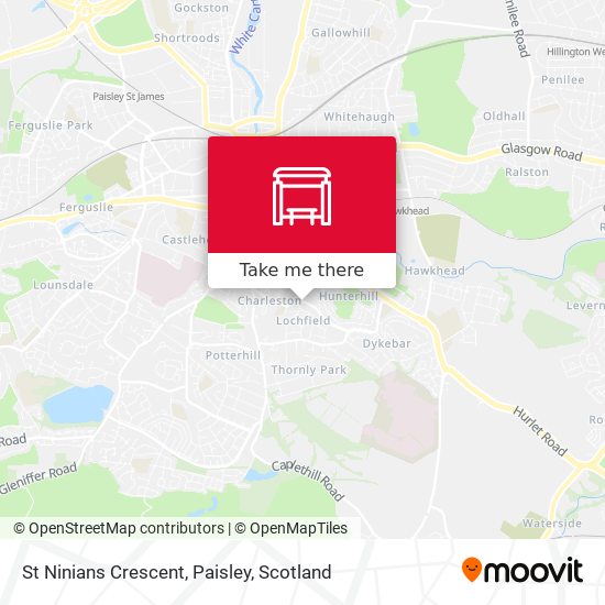 St Ninians Crescent, Paisley map