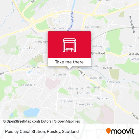 Paisley Canal Station, Paisley map