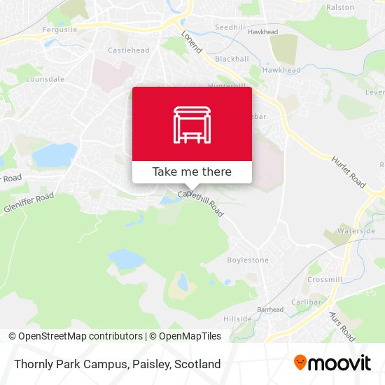 Thornly Park Campus, Paisley map