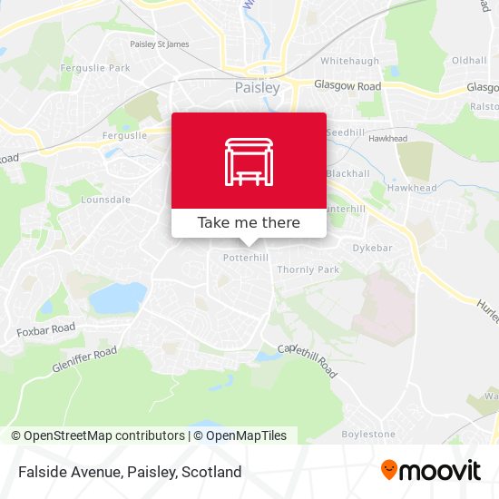 Falside Avenue, Paisley map