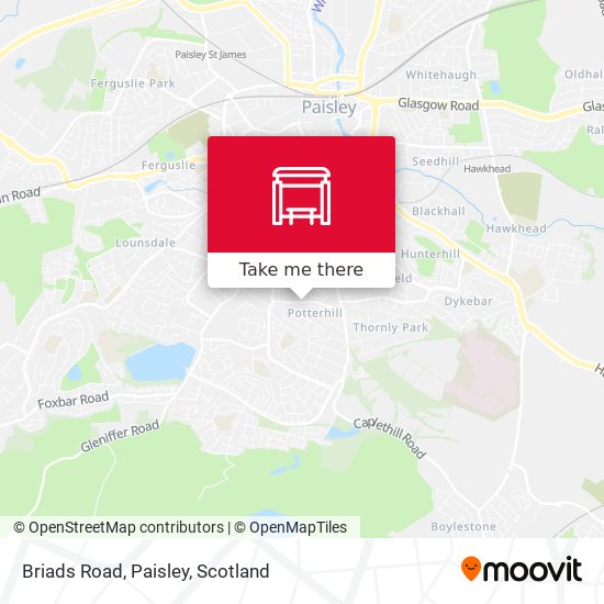 Briads Road, Paisley map