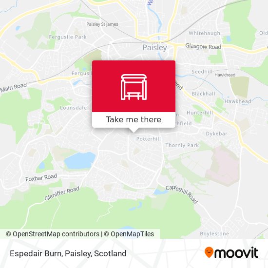 Espedair Burn, Paisley map