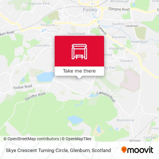 Skye Crescent Turning Circle, Glenburn map